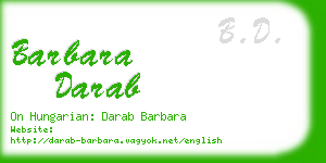 barbara darab business card